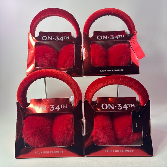 ON 34th Accessories - 4 PAIRS NEW ON 34th Women's Faux Fur with Velvet Band Earmuffs